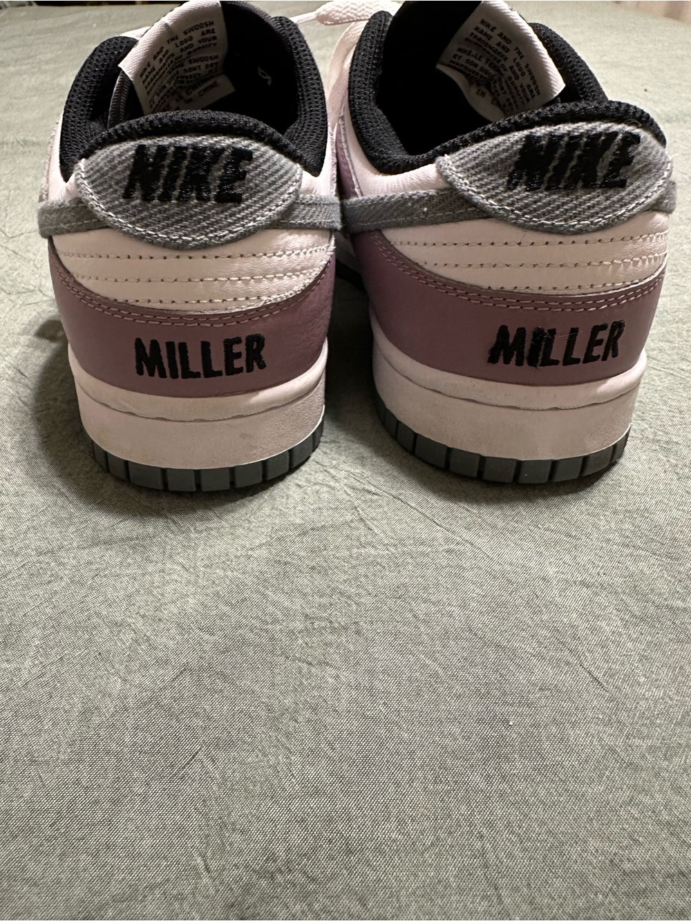 Custom Nike MILLER Dunks Sneakers in Purple and Gray| Women’s 9.5
